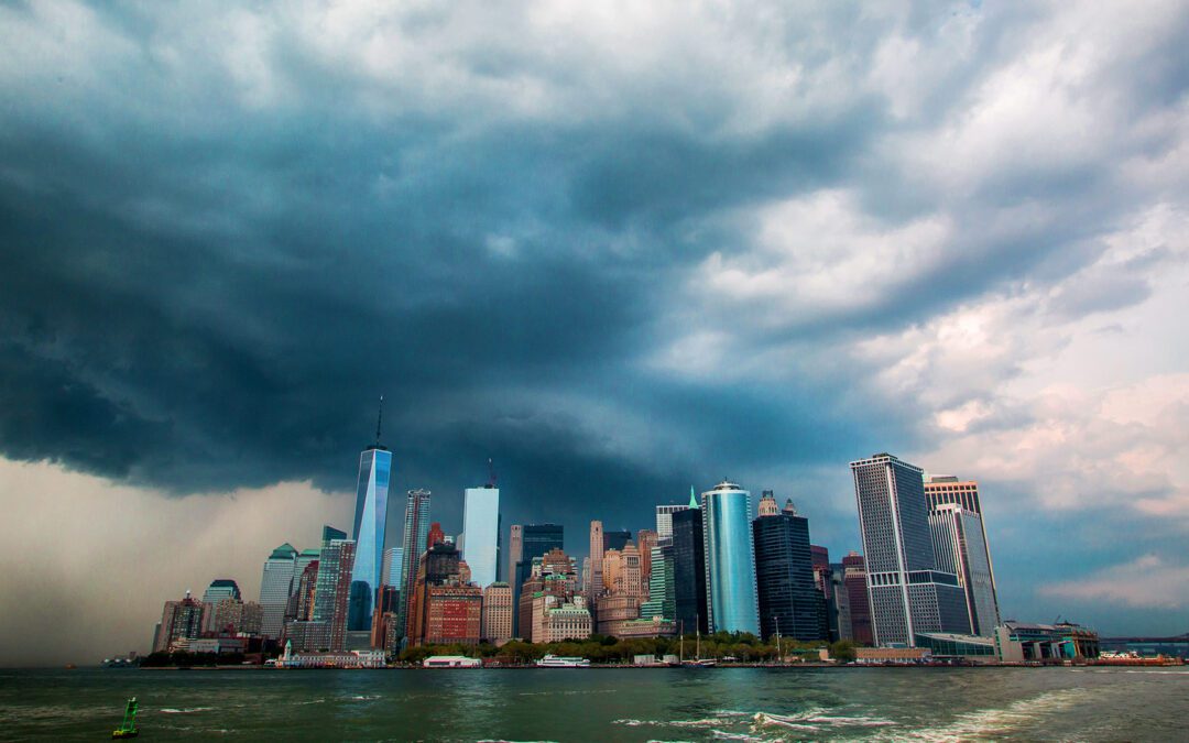 Storm clouds over New York City